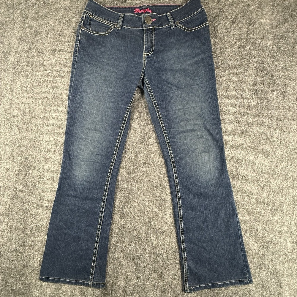 Wrangler Booty Up Low Rise Bootcut Jeans Womens 9/10x32 Carolina Breakaway